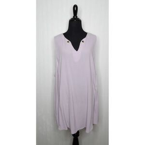 Torrid Tank‎ Top Tunic Blush Pink V-Neck Sleeveless Grommet Detail Size 3 3x